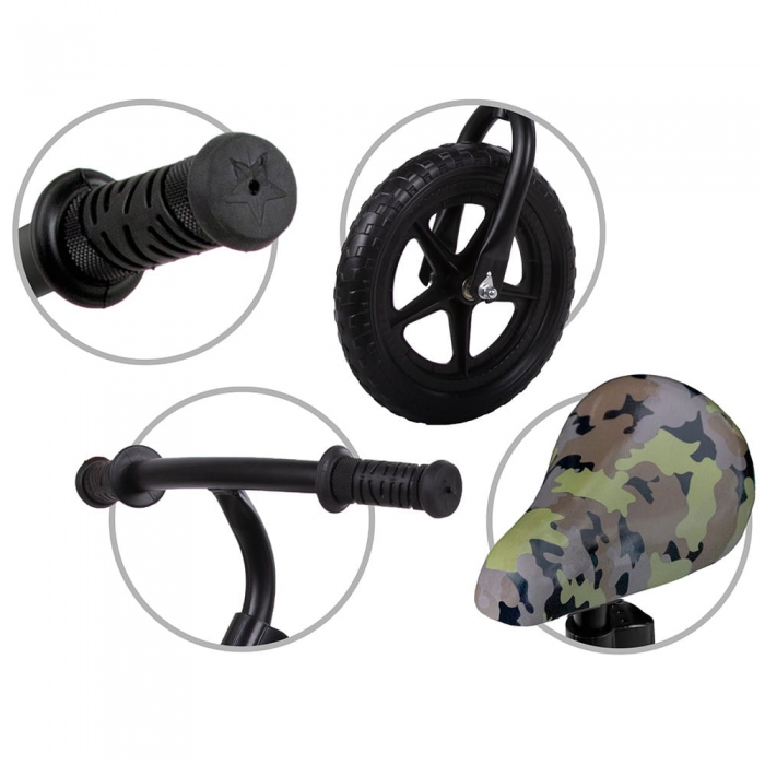 Kidwell Rebel Khaki 12 inch, Bicicleta fără pedale ușoară - imagine 4