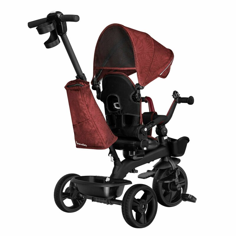 Tricicleta Lionelo Kori Red Burgundy Reversibilă - imagine 6