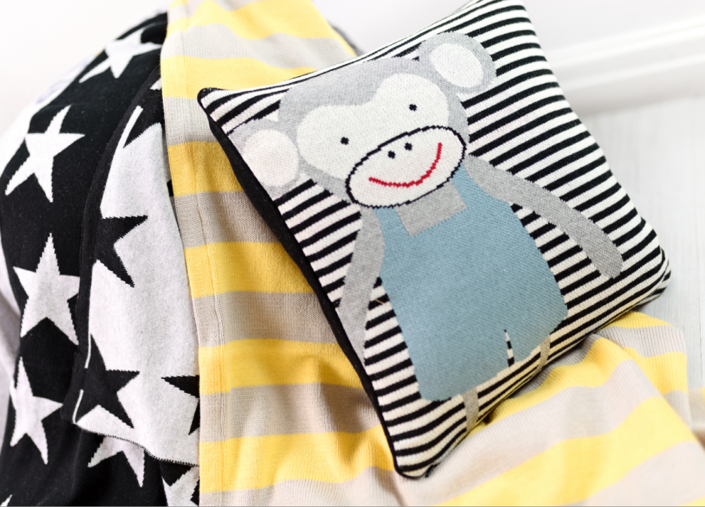 Perna Decor Bumbac Cheeky Monkey Bizzi Growin - imagine 2