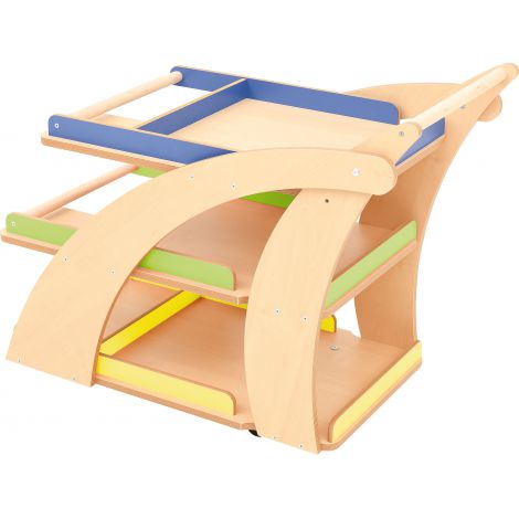 Dulap Creatie cu Roti Moje Bambino, Mesteacan - imagine 3