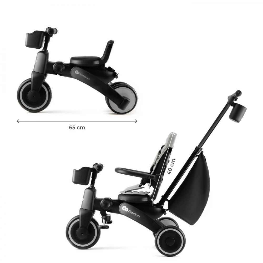 Tricicleta Kinderkraft Jazz 2 Pliabilă Grey - imagine 7