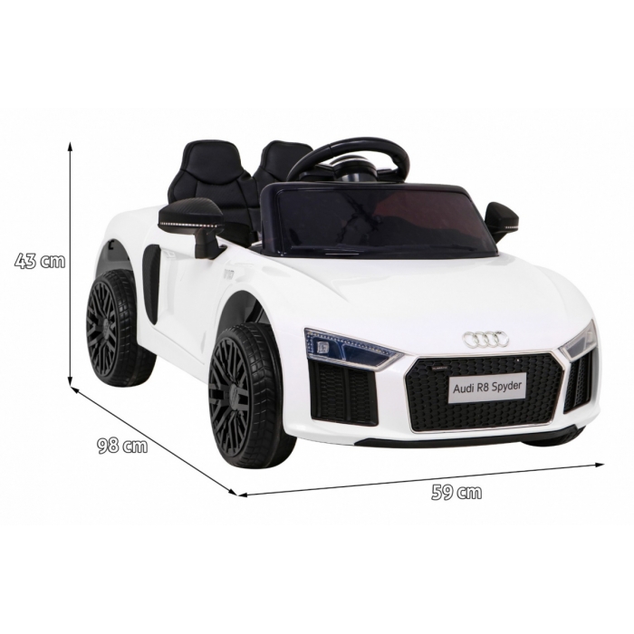 Mașinuță Electrică Audi R8 Alb 70W cu Telecomandă - imagine 8
