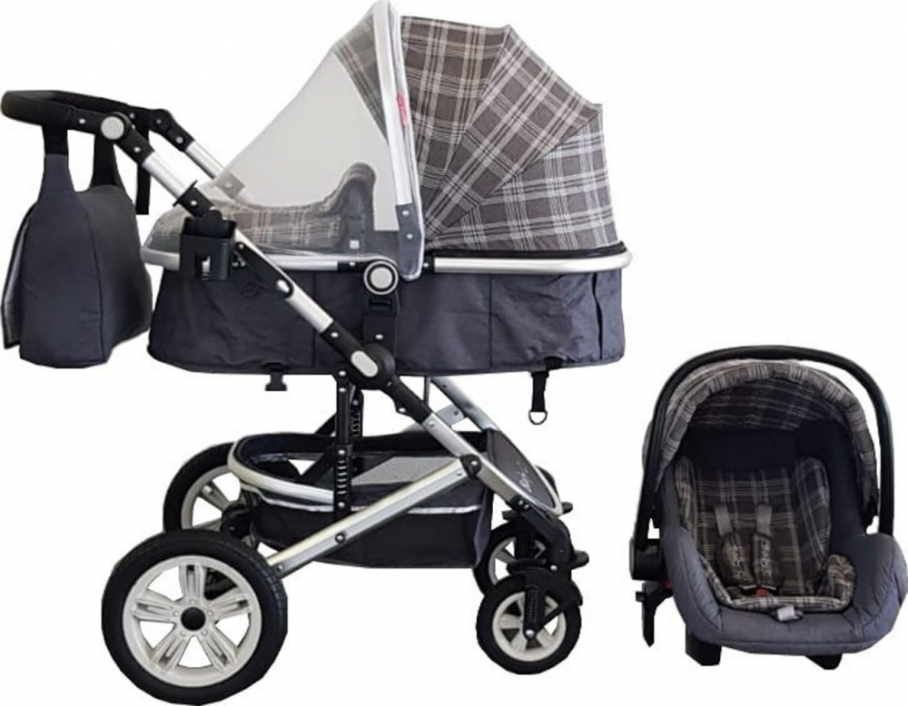 Carucior Baby Care Pro 530 3-in-1 Transformabil Gri - imagine 4