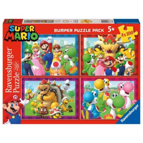 Puzzle Super Mario Ravensburger 4x100 piese - imagine 6