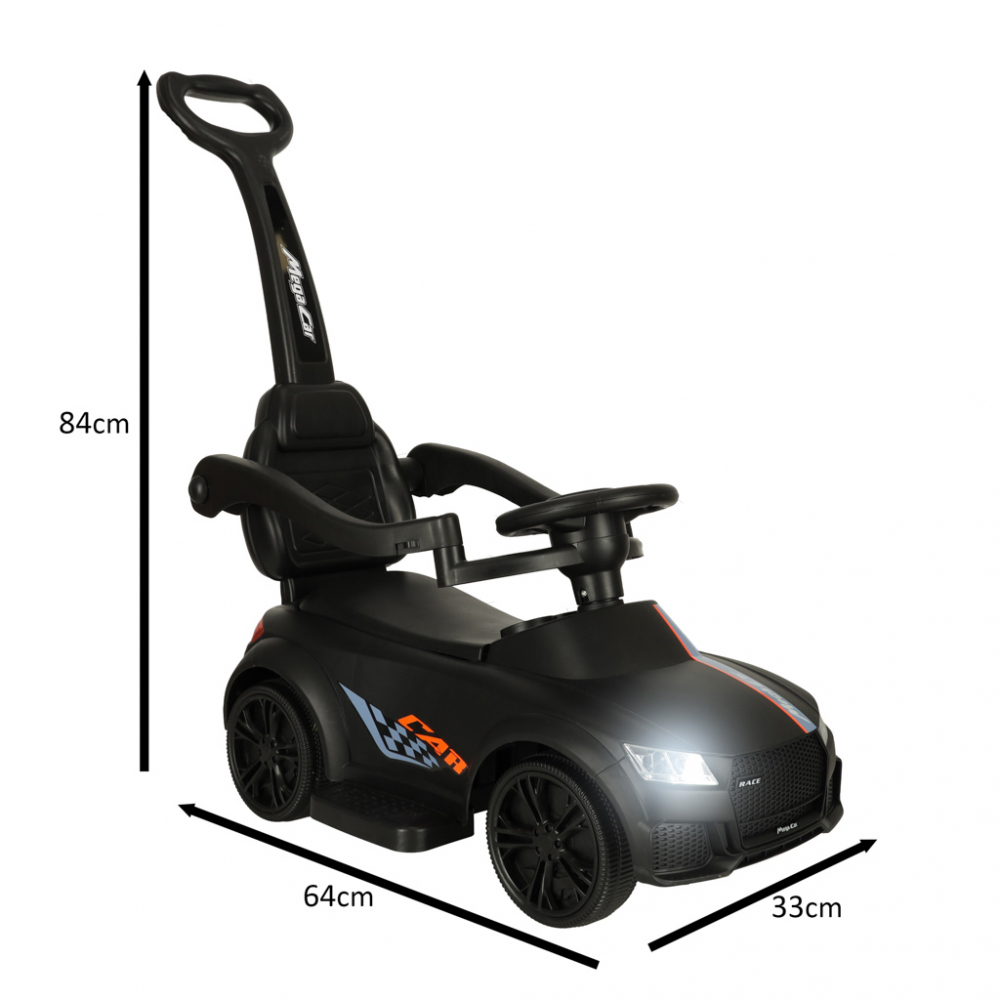 Masinuta Ikonka cu maner si sunete, negru - imagine 2