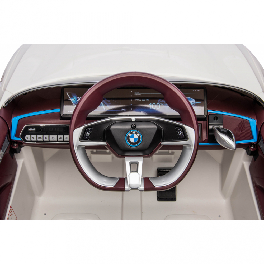 Masinuta Electrica BMW I4 White 12V, 70W - imagine 10