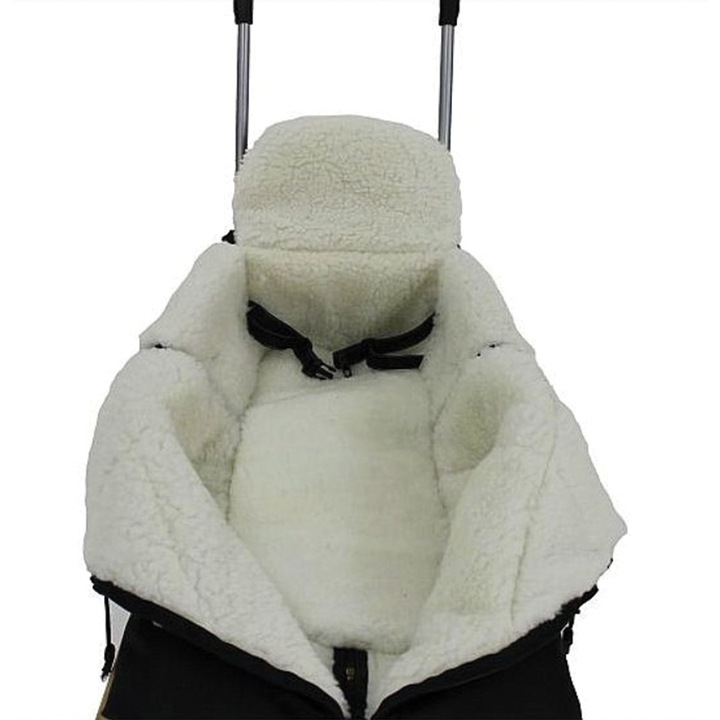 Sanie Arya Kids Gri, cu Sac Imblanit - imagine 4
