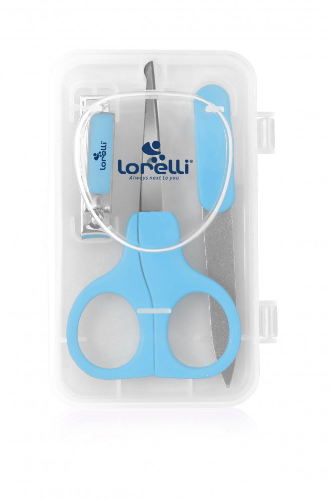 Set Manichiura Bebe 3 Piese Lorelli cu Suport Albastru
