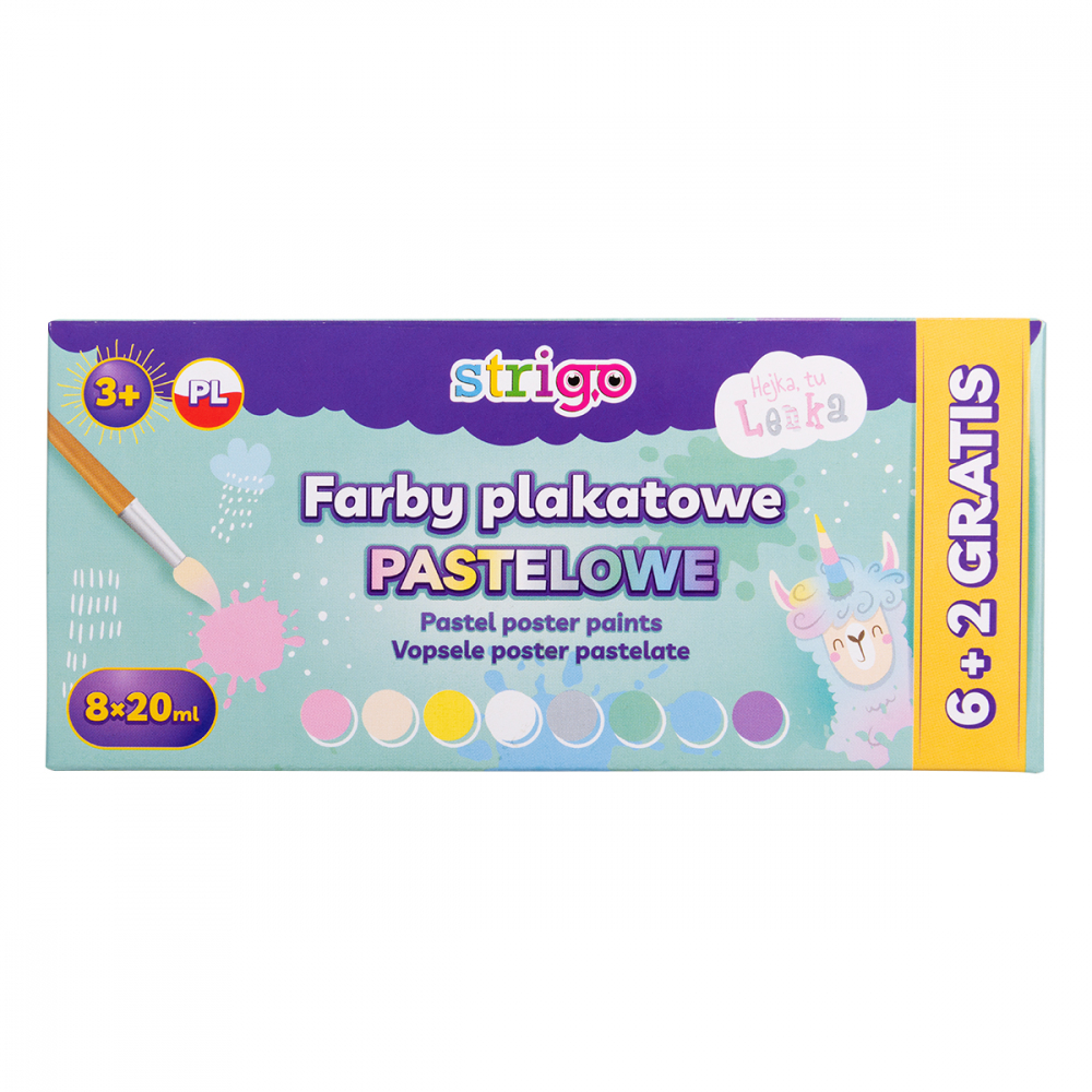 Strigo Acuarele Guase Pastelate - 8 Culori