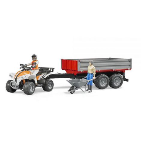 Bruder ATV cu Sofer - Jucarie Teren Realista - imagine 3