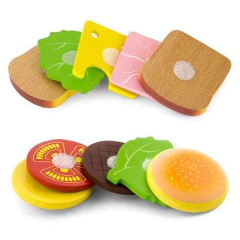 Set Hamburger si Sandvis din Lemn Viga Toys - imagine 2