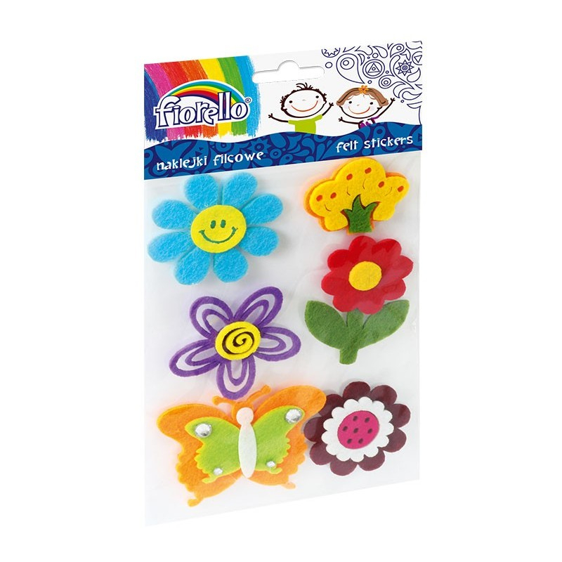 Set 6 Stickere Fetru Floricele Fiorello