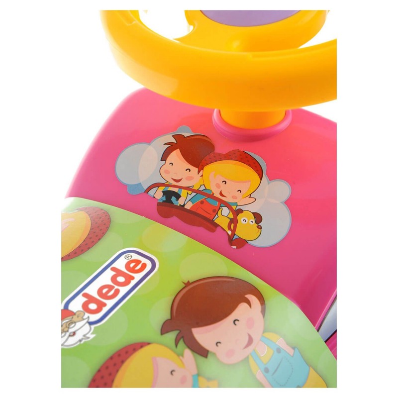 Mașinuță Dede Pink cu Spătar 1 An+ - imagine 5
