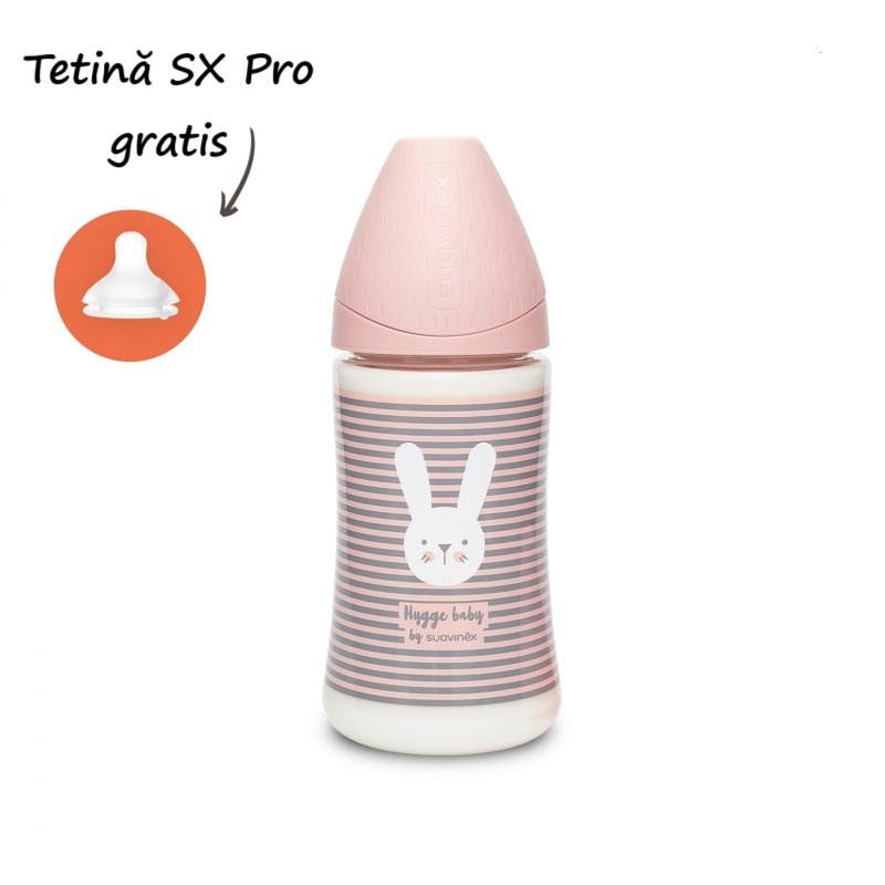 Biberon Suavinex Hygge 270ml cu 3 fluxuri - imagine 3