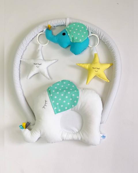 Babynest Plush MyKids Elephant Blue - imagine 3