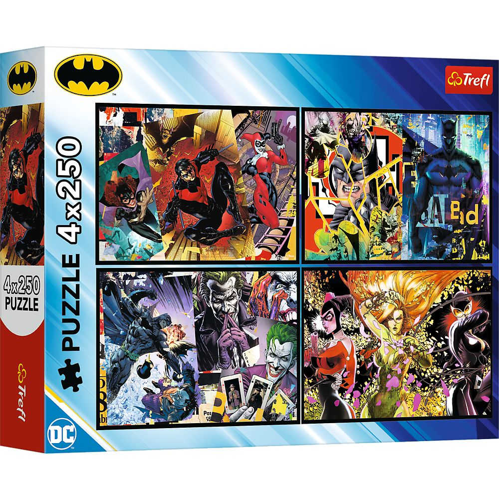 Puzzle Batman 4x250 Trefl - Dezvoltare Concentrare