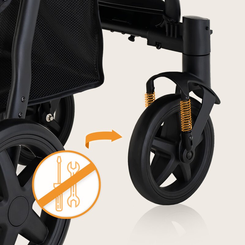 Carucior Lionelo Annet Plus, Sport, 0-22 Kg, Bej - imagine 4