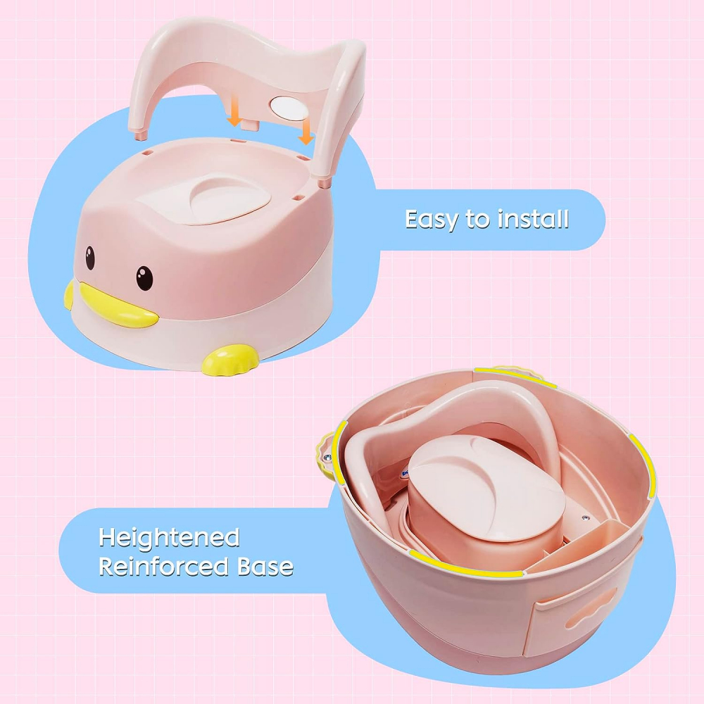 Olita Little Mom Duck Pink Ergonomica cu Spatar - imagine 9