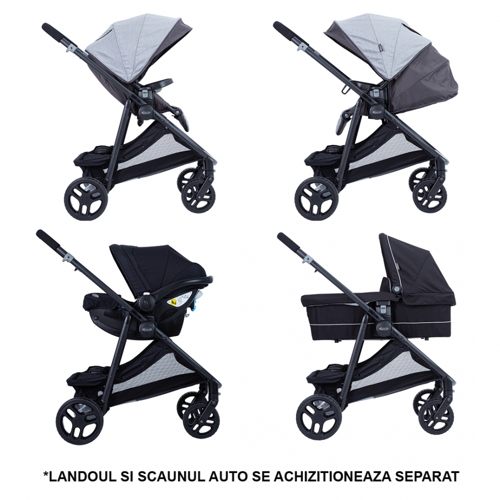Carucior Graco Time2Grow Iron, Modular, 3 in 1 - imagine 6