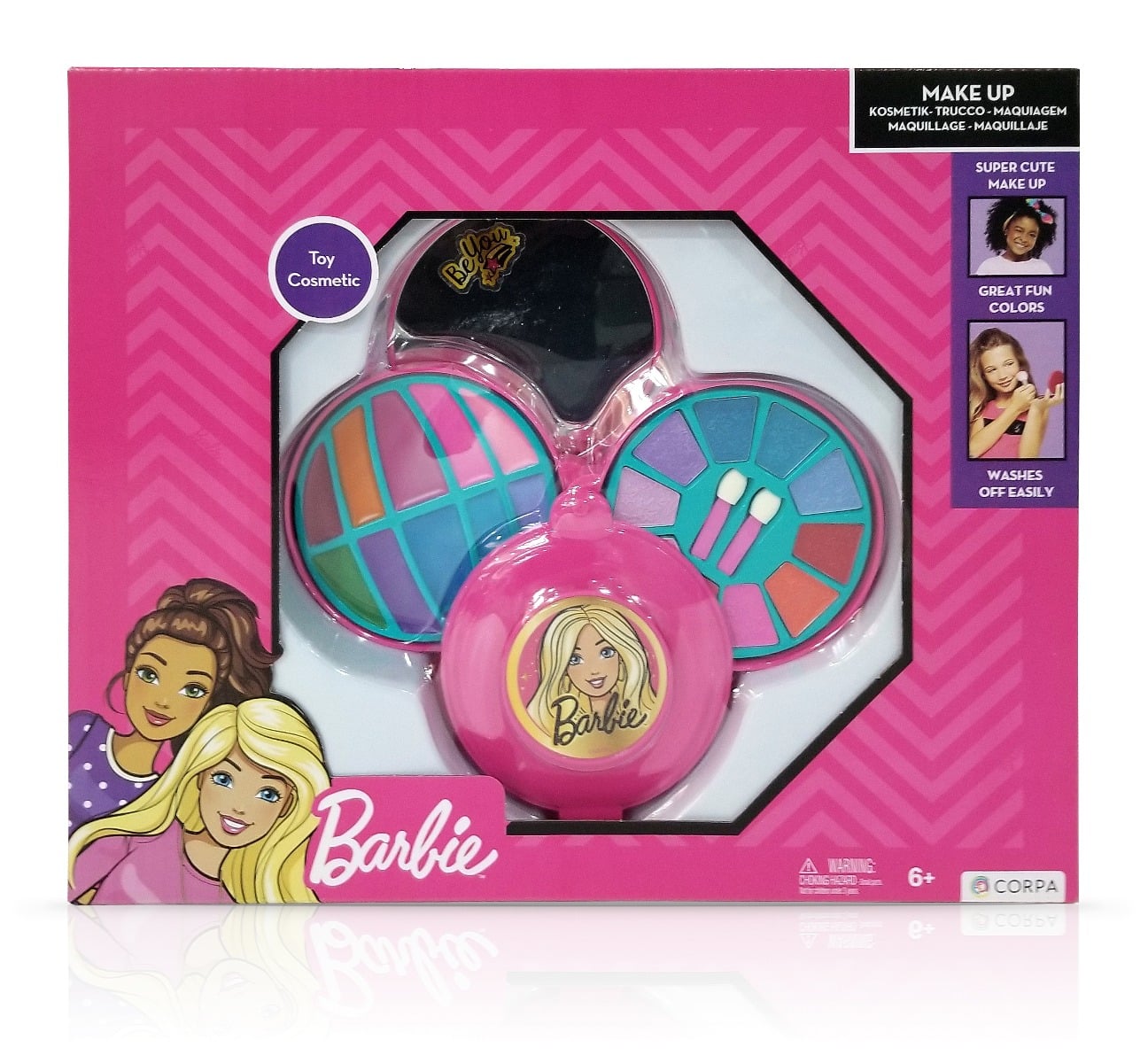 Set Cosmetice Barbie 3 Nivele + Caseta Rotunda