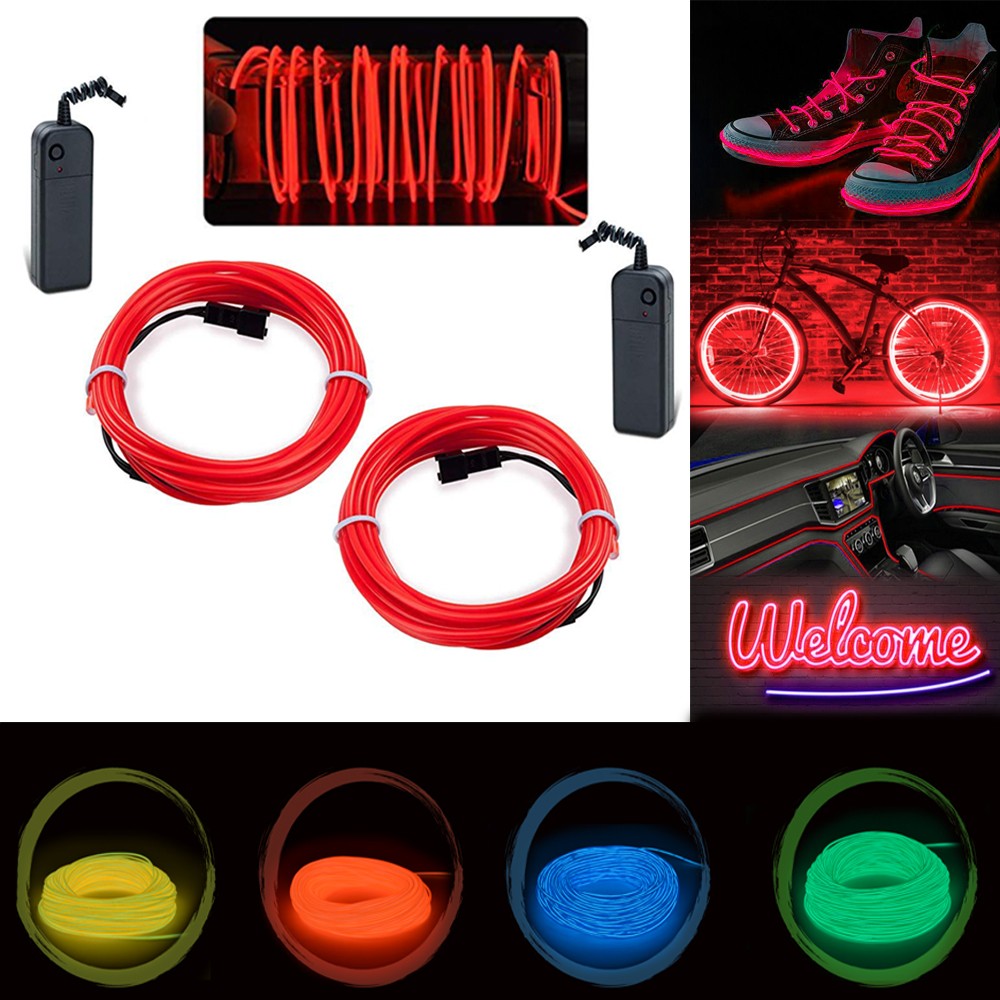 Kit Luminos Procart Roti Bicicleta 4m Rosu - imagine 2