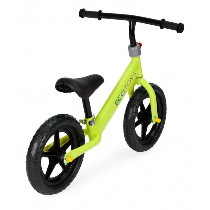 Bicicleta Ecotoys fara pedale Verde, reglabila