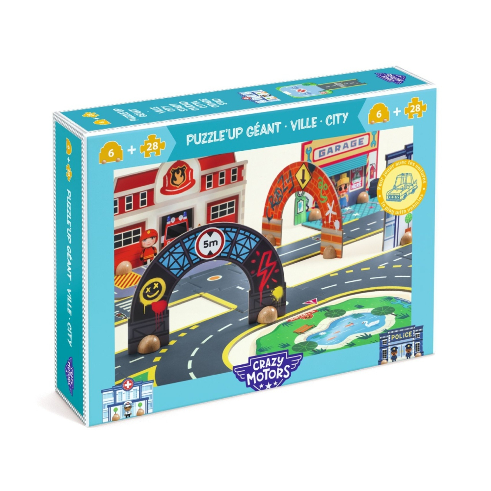 Puzzle 3D Orasul Gigantic Djeco - Creativitate