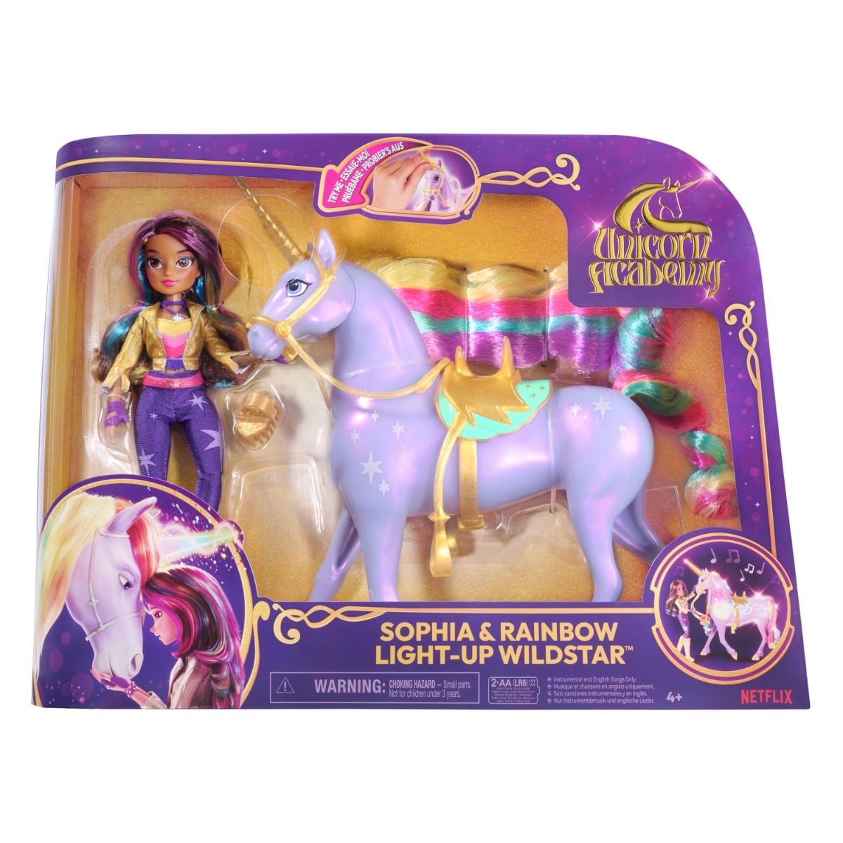 Set Unicorn Rainbow și Păpușă Sophia Unicorn Academy