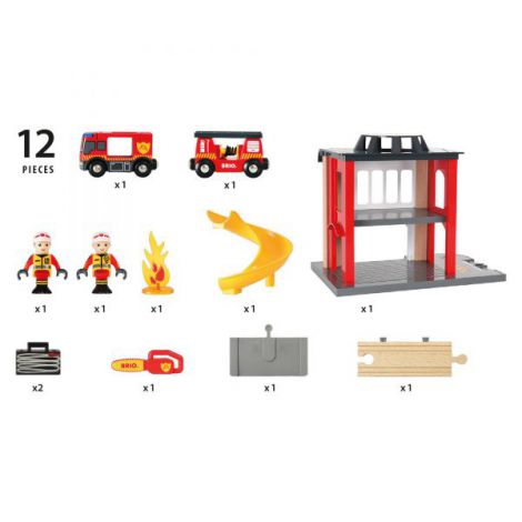Stație de Pompieri Brio 33833 - Trenulete Lemn - imagine 7