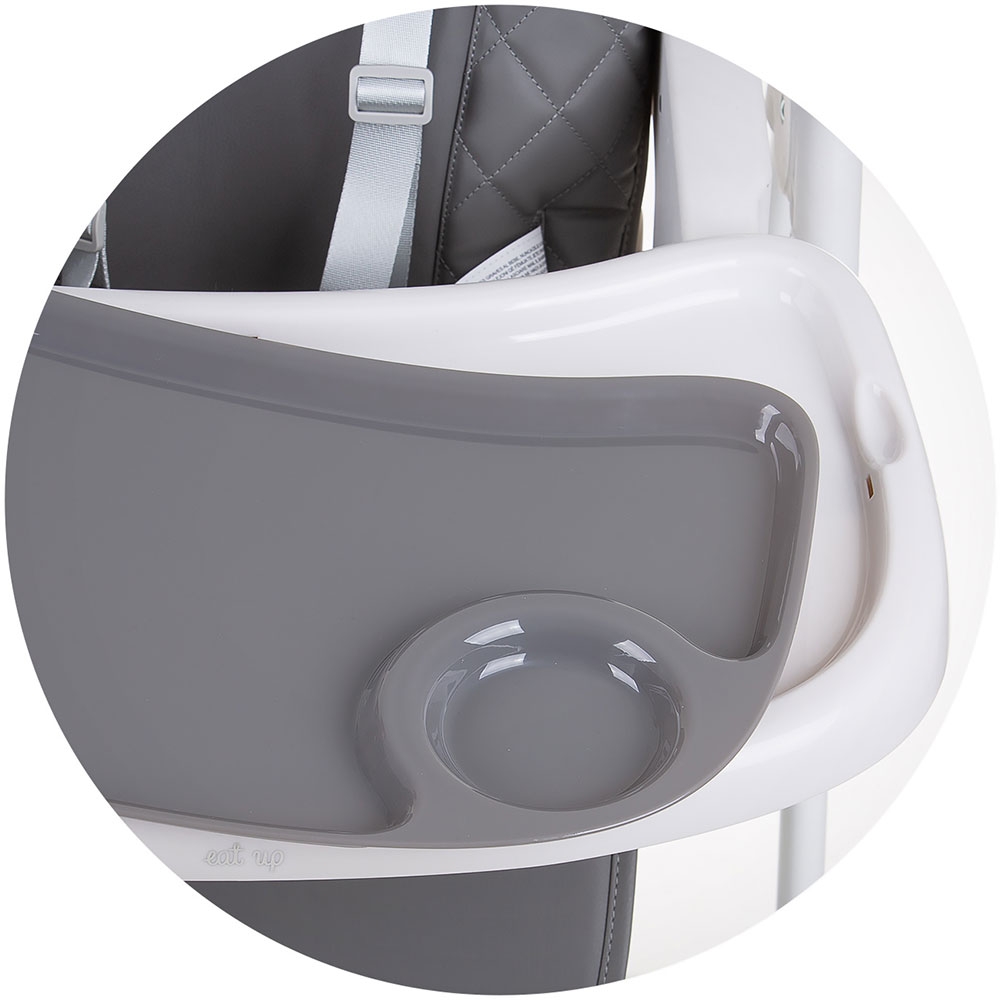 Scaun de masă Chipolino Eat Up Graphite, Piele Ecologică - imagine 5