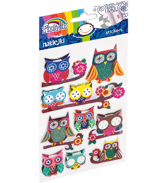 Set 10 Stickere 3D Bufnite Fiorello