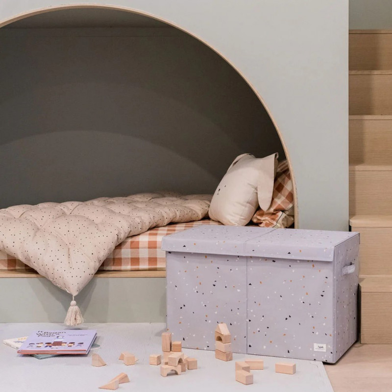 Cufar Pliabil 3 Sprouts Terrazo Grey | Organizare Jucării - imagine 5