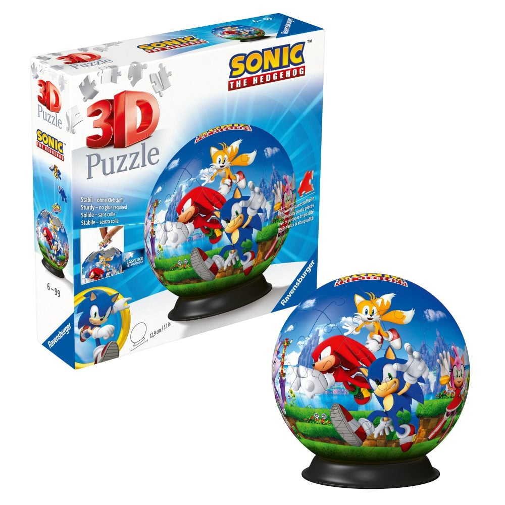 Puzzle 3D Sonic 72 Piese Ravensburger | Cadou Ideal