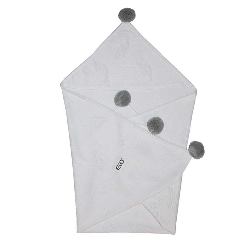 Paturica Bambus Eko 80x80 cm White | Anti-alergică - imagine 3