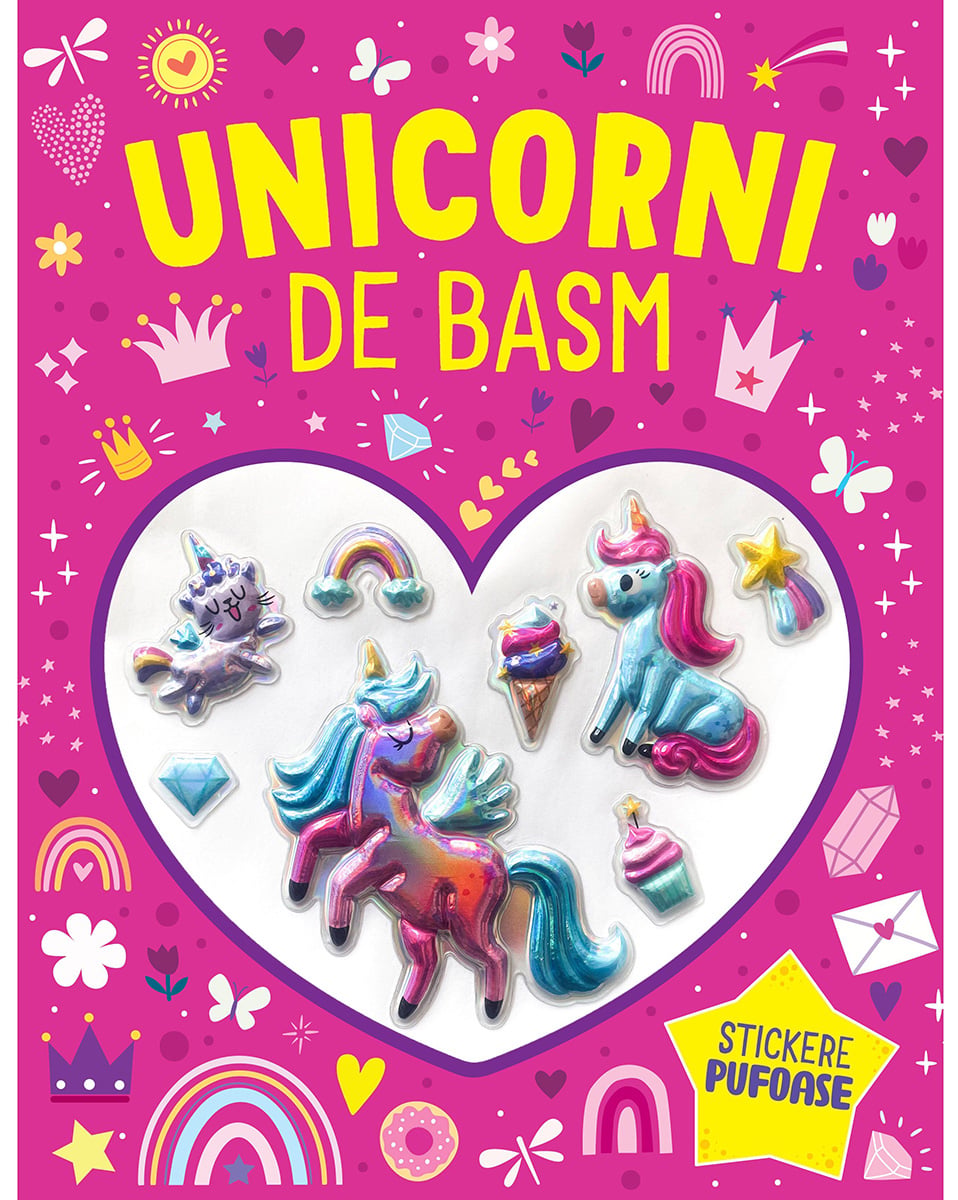 Kreativ Unicorni cu Stickere Pufoase - Jocuri