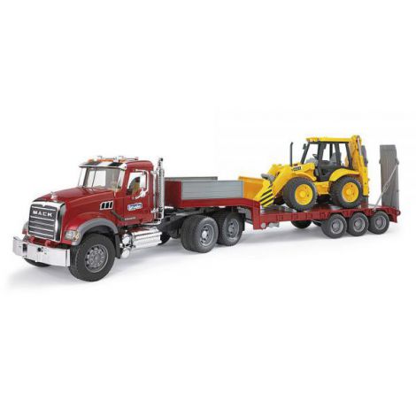 Bruder Camion Mack Granite cu Buldoexcavator JCB 4CX - imagine 3