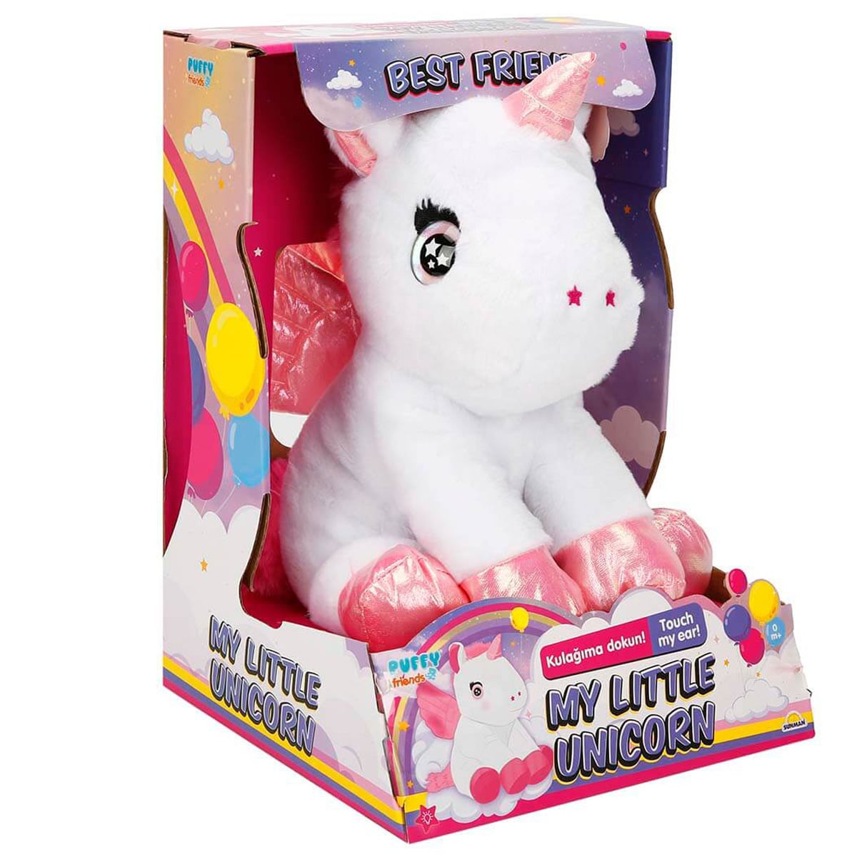 Puffy Friends Unicorn Iluminat, Jucărie Interactivă