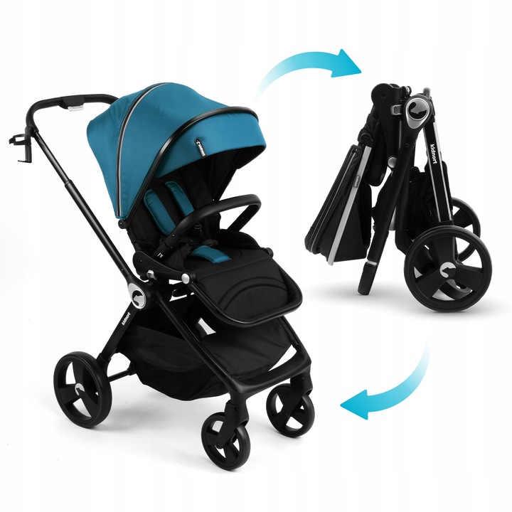 Carucior Reversibil Kidnort Isbjorn Blue până la 22kg - imagine 4