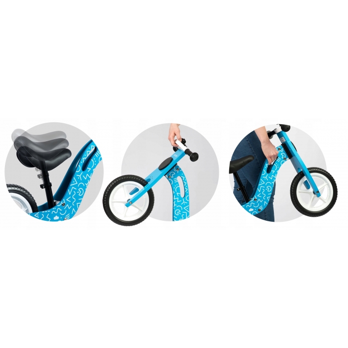 Bicicleta Ricokids Albastru 12 inch Fara Pedale - imagine 5