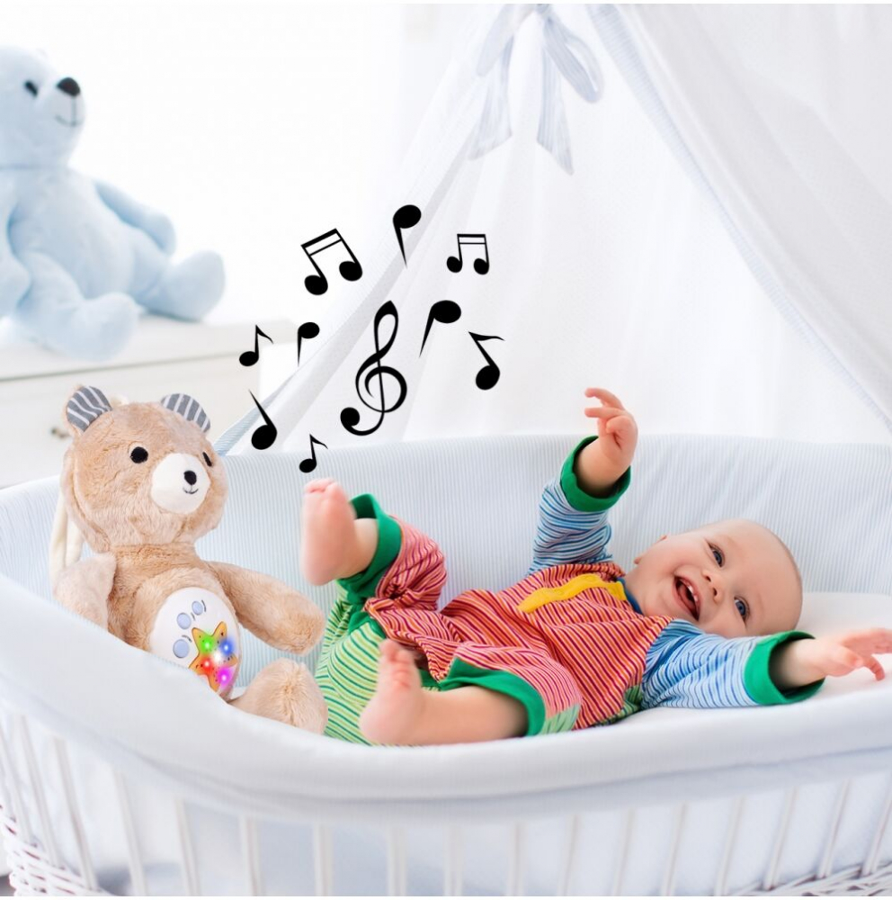 Malplay Urs Teddy cu Proiector Stele Muzical - imagine 11