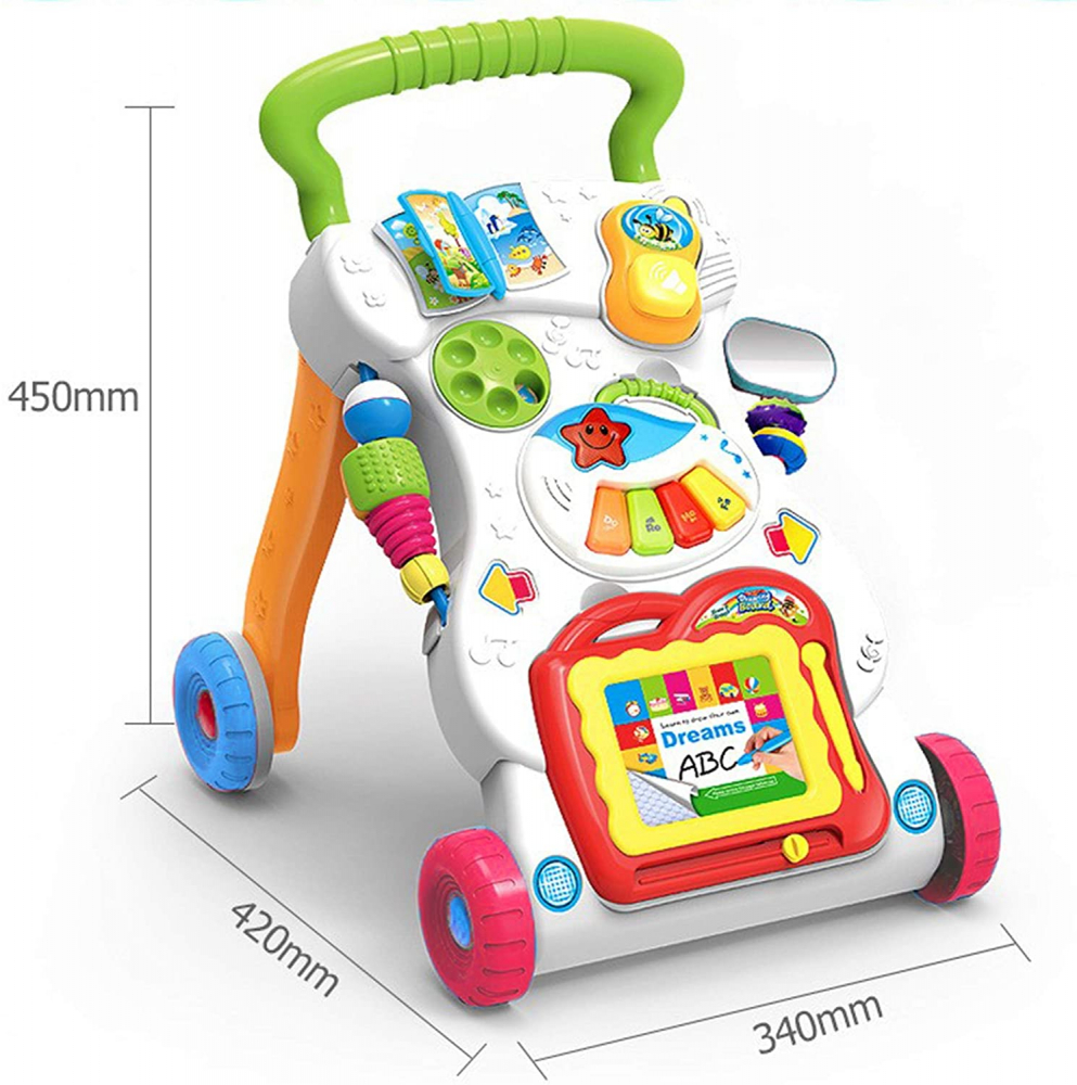 Antepremergator MalPlay Educativ cu Pian si Tabla - imagine 11