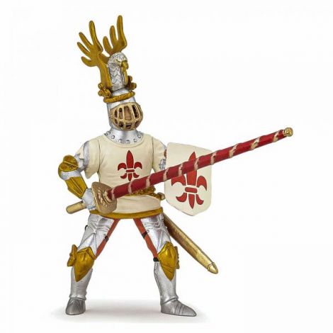 Papo Cavaler Crin Alb - Figurină Medievală