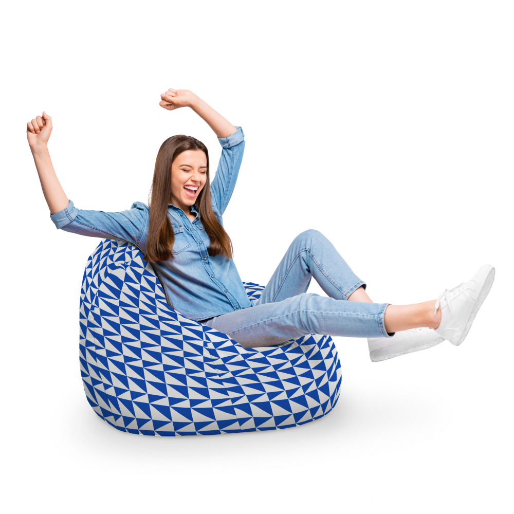 Fotoliu Puf Updeco Sea Blue | Relaxare & Design Geometric
