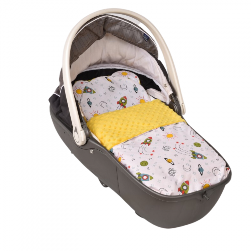 Lenjerie Confort Family Rachete Galben 2 Piese