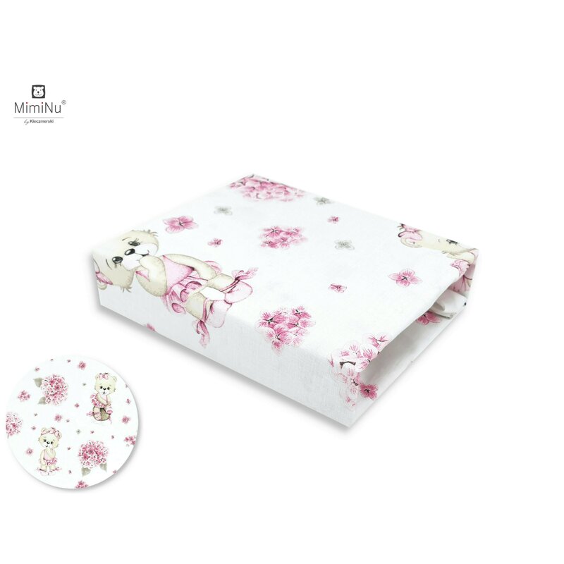 Cearceaf Miminu Pink Ballerina, Bumbac