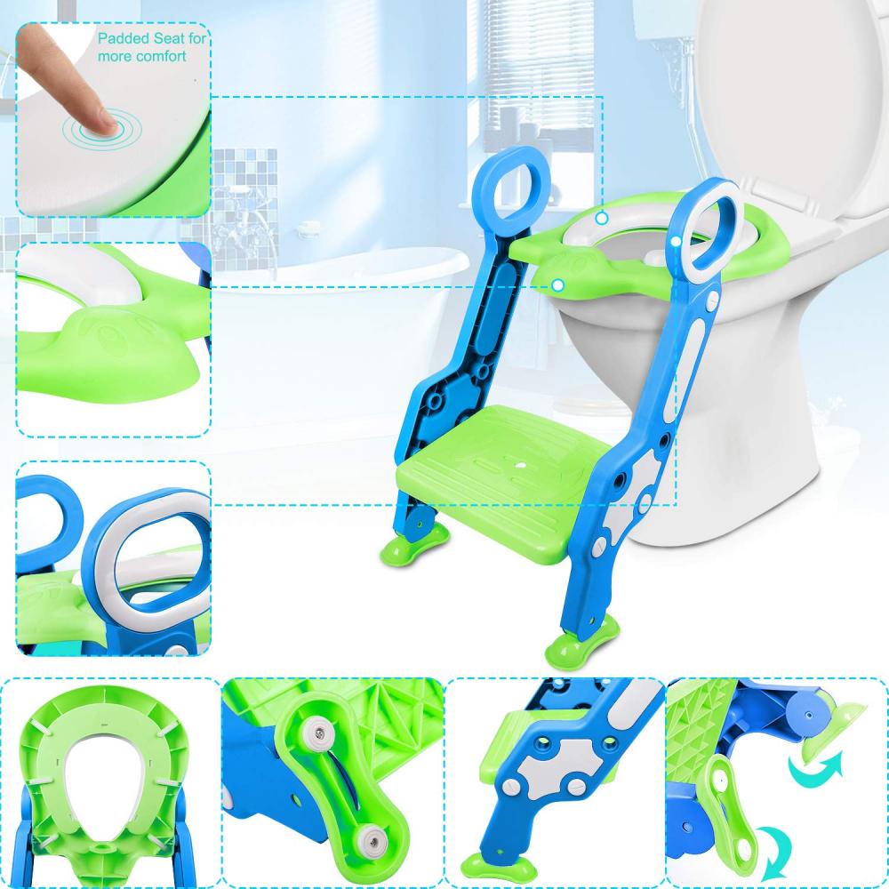 Reductor Toaleta Little Mom cu Scară | Pliabil - imagine 8