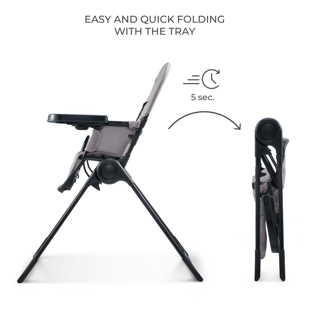Scaun Masa Kinderkraft Binci Grey - Reglabil - imagine 5