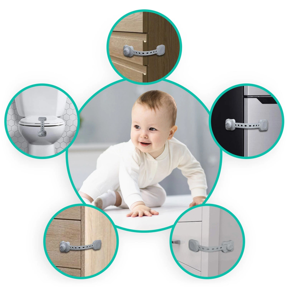 Set Siguranțe Mobilier Ricokids, 3M, Gri - imagine 5