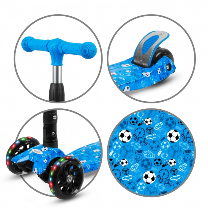 Trotineta Kidwell Vento Football, Pliabilă, cu LED - imagine 6