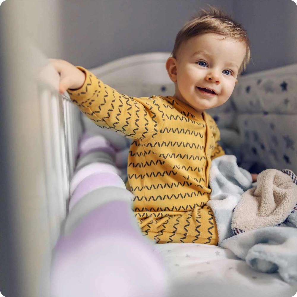 Protecție Patut Ricokids Antialergică Mov/Gri - imagine 4